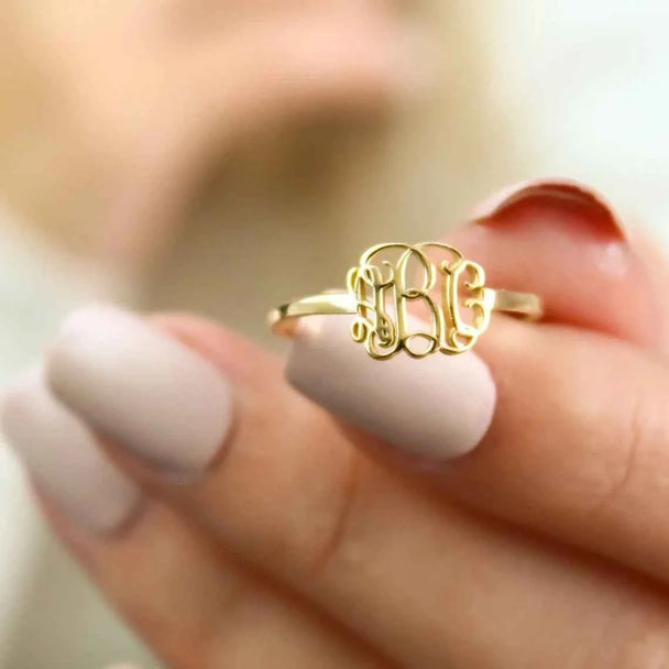 Vintage Custom Initial Monogram Ring
