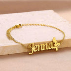 Customized Name Geometric Bracelet - Stainless Steel