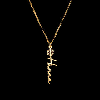 Custom Name Snowflake Pendant Choker - Chain - SHOPPERS' CASTLE