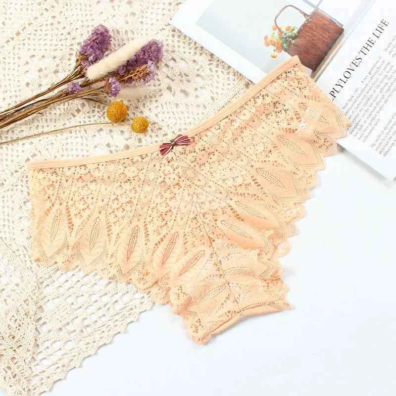 Hollow-Out Lace Low-Waist G-String