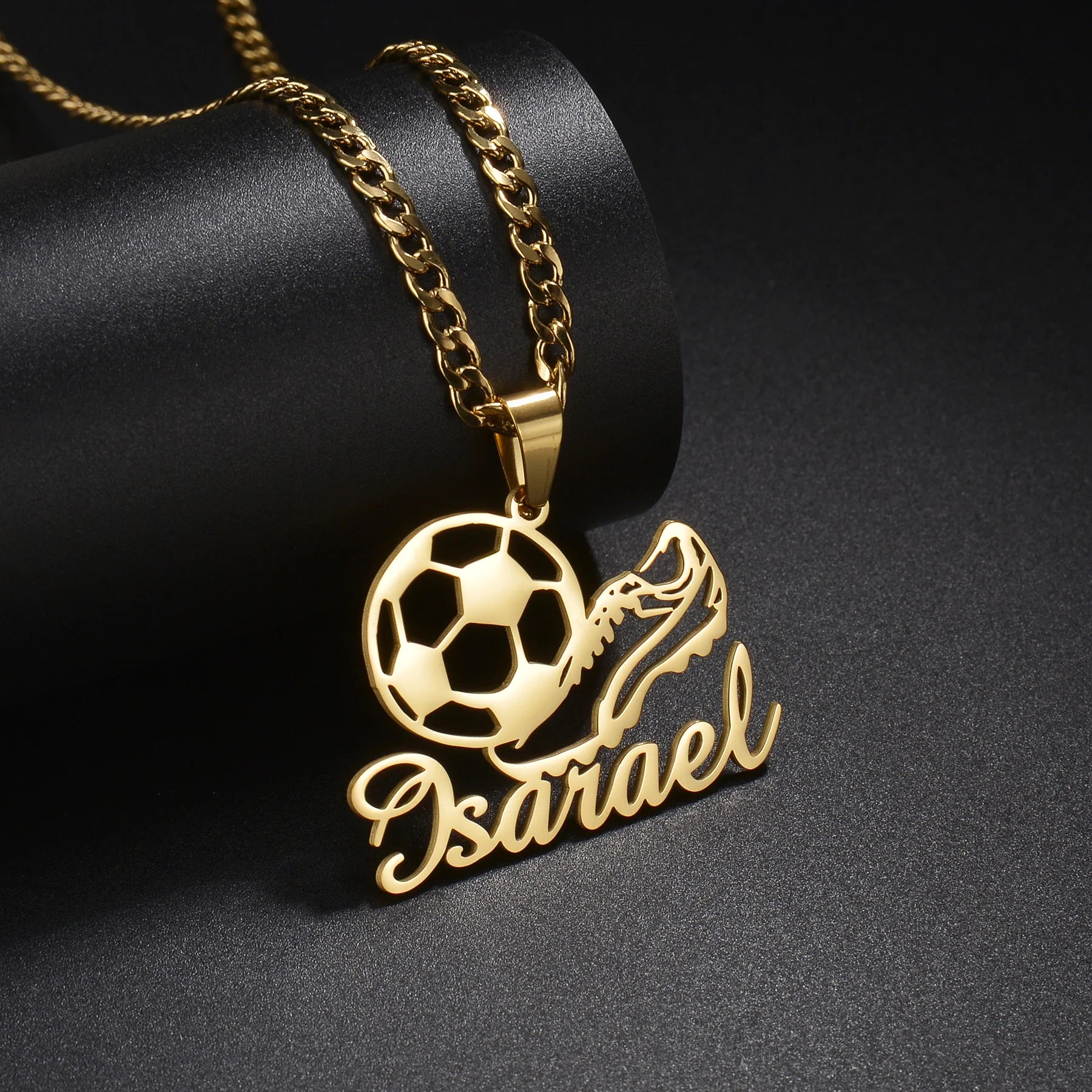 Personalized Name Football Sports Necklace - Baseball Pendant - SHOPPERS' CASTLE