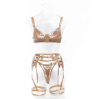 Floral Lace Brazilian Lingerie Set