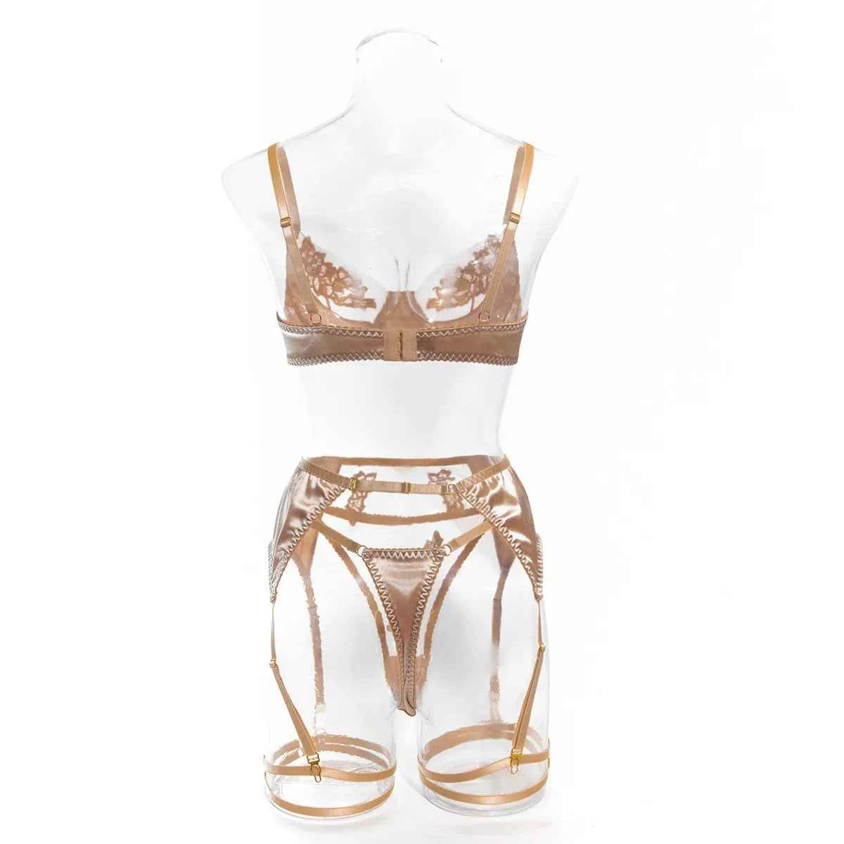 Floral Lace Brazilian Lingerie Set