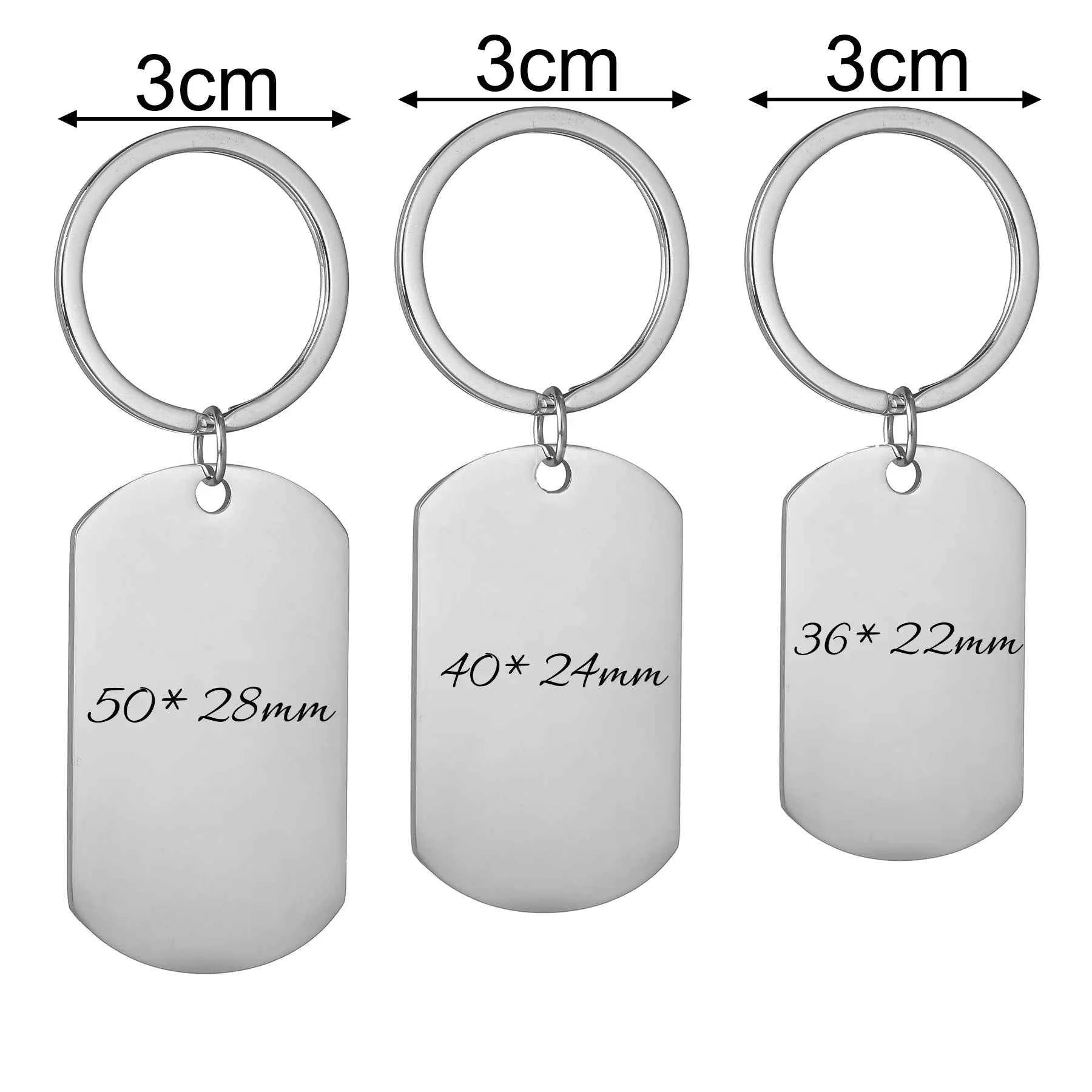 Engrave Name Picture Rectangle Keychain