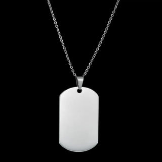 Custom Square Pendant Necklace - Engravable Text & Picture Design - SHOPPERS' CASTLE