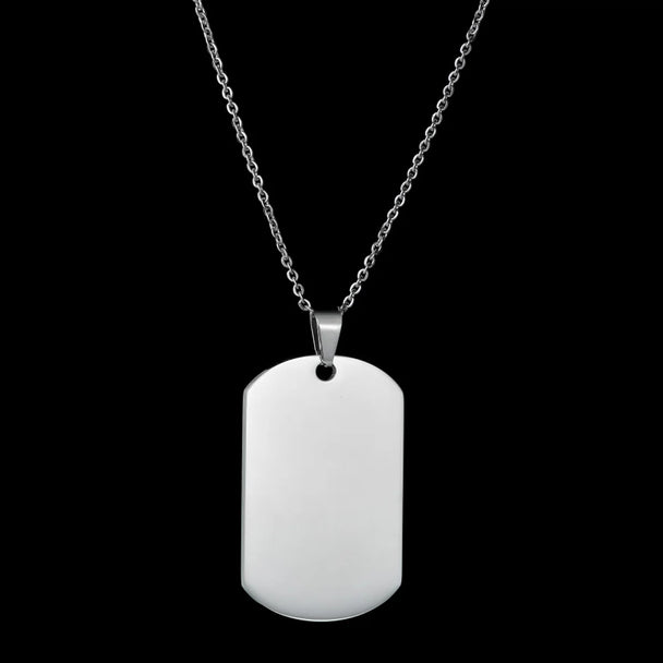 Custom Square Pendant Necklace - Engravable Text & Picture Design - SHOPPERS' CASTLE