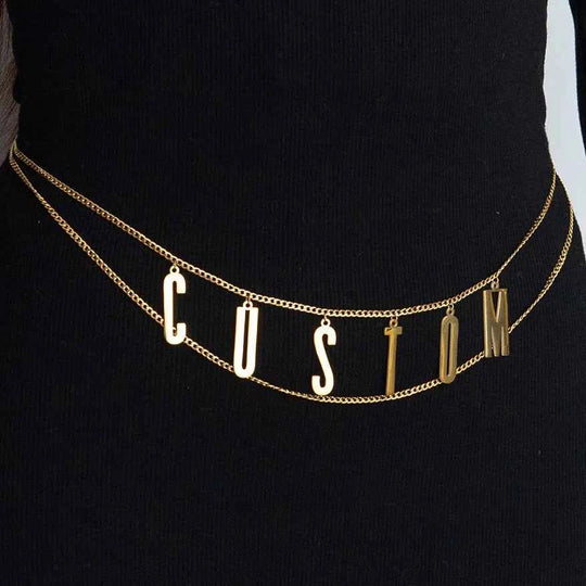 Personalized Name 2 Layer Waist Chain - Sexy Body Chain