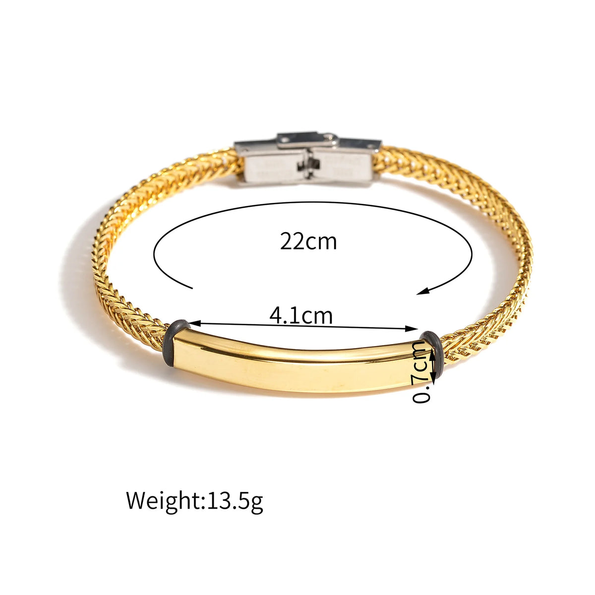 Punk Engrave Name Bracelet - Stainless Steel Chain - SHOPPERS' CASTLE
