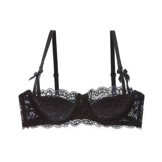 Lace Embroidered Bra - Plus Size C/D Cup