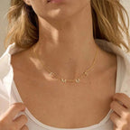 Custom Cubic Zircon Initial Letter Necklace - A-Z