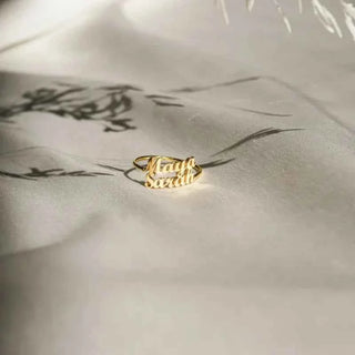 Custom Double Name Adjustable Ring