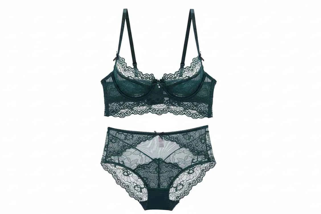 Ultra-Thin Eyelash Lace Bra - Plus Size
