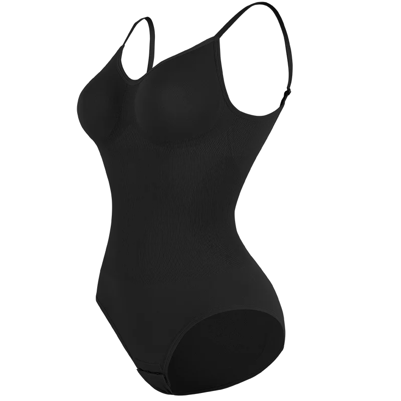 Low Back Bodysuit Shapewear - Open Crotch - SHOPPERS' CASTLE