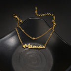 Personalized Name Bracelet - 2 Layer with Star Charms - SHOPPERS' CASTLE