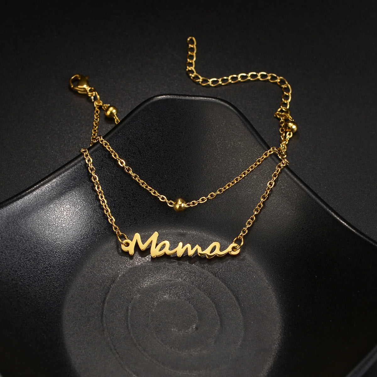 Personalized Name Bracelet - 2 Layer with Star Charms - SHOPPERS' CASTLE