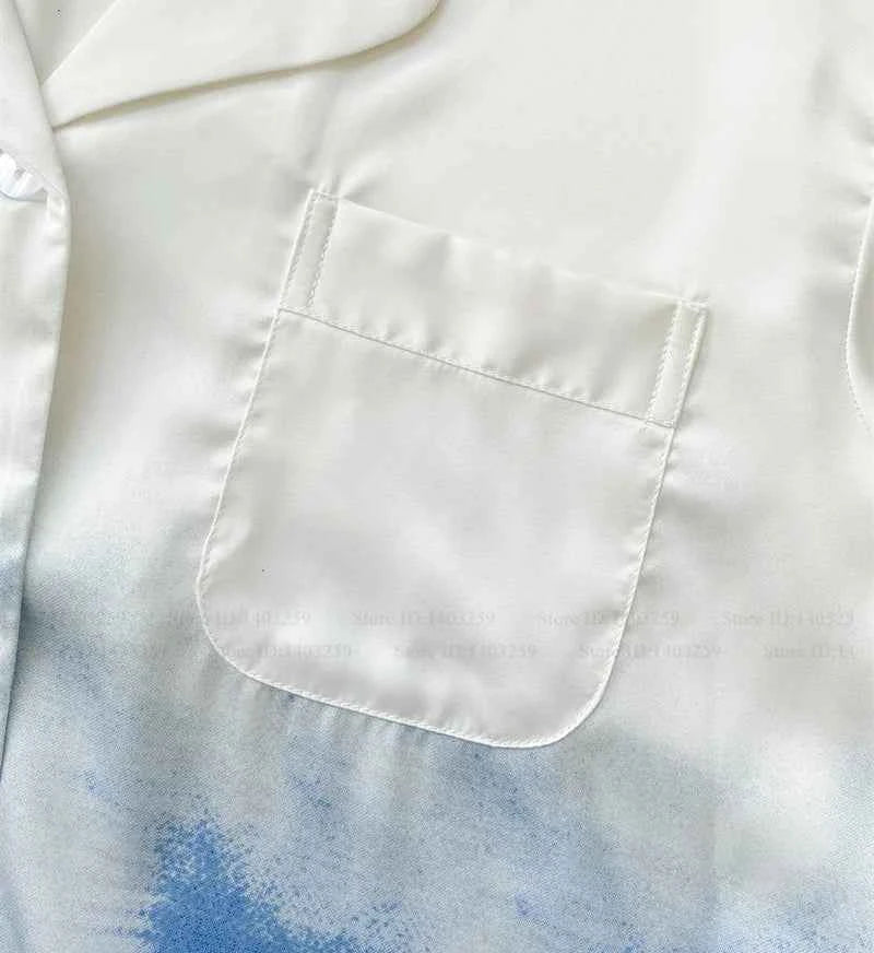 Gradient Ice Silk Pajama Set - SHOPPERS' CASTLE