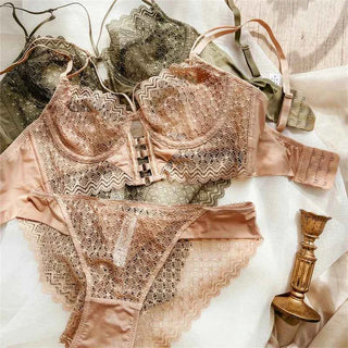 Ultra-Thin Hollow Bra Set