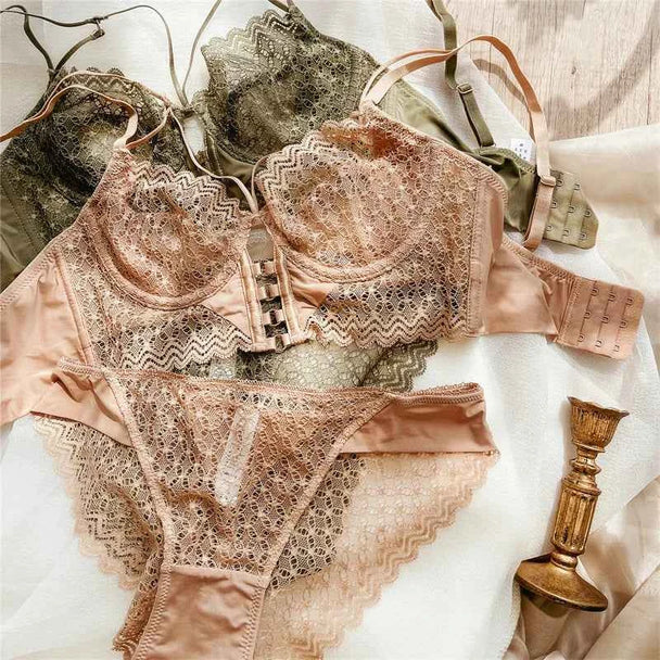 Ultra-Thin Hollow Bra Set
