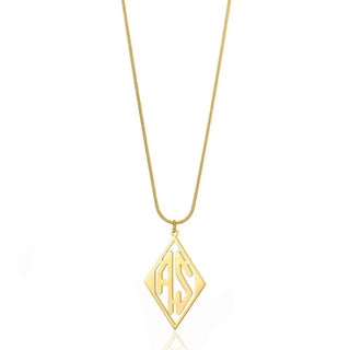 Custom Diamond Initial Letter Necklace - Wedding Jewelry