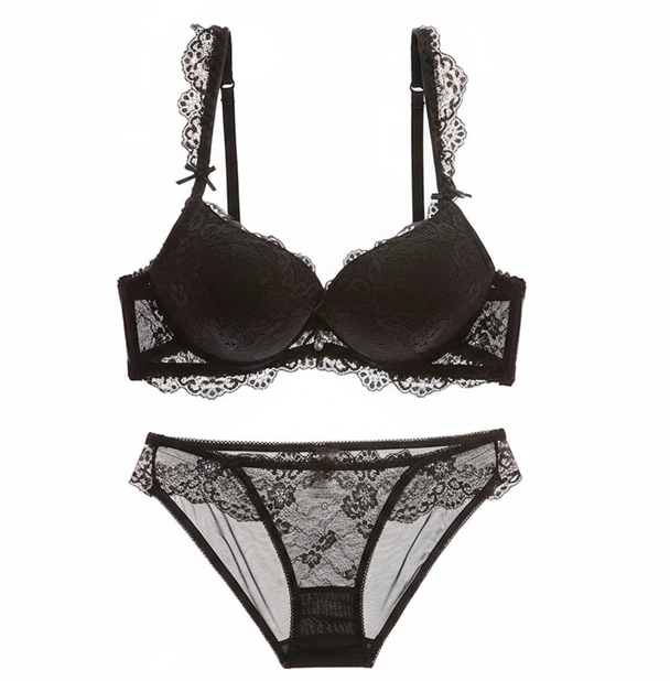 Classic Lace Embroidered Push-Up Bra