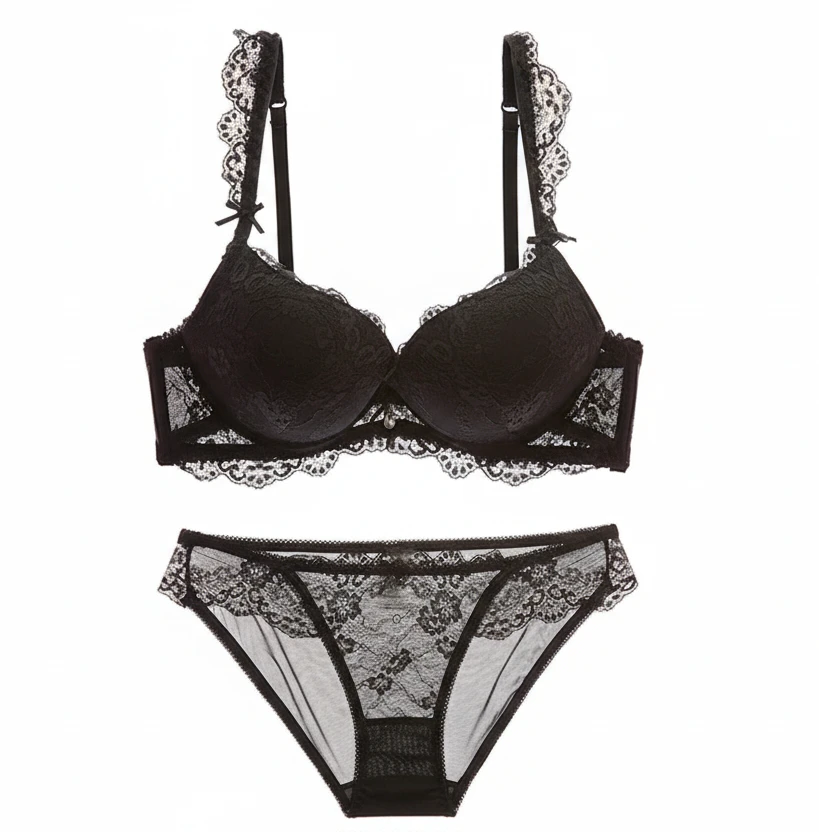 Classic Lace Embroidered Push-Up Bra
