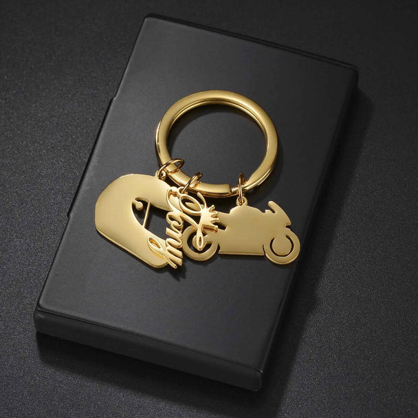Personalized Hand Painted Name Date Keychain - Fashion Nameplate
