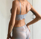 Deep V Ultra-Thin Bra Set - Plus Size