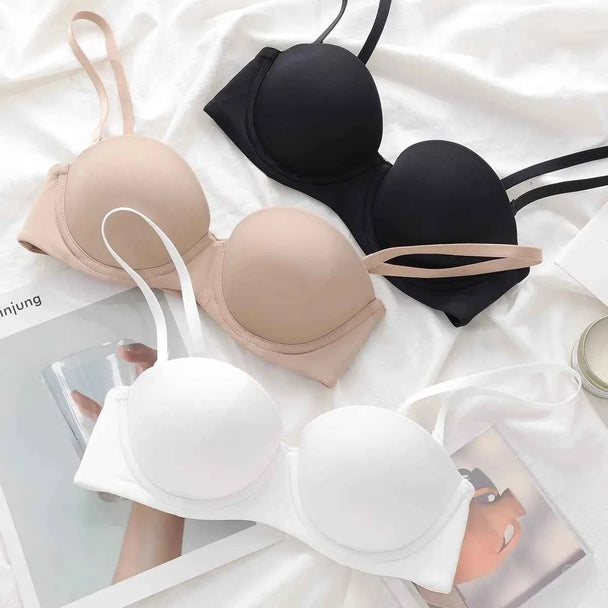 Seamless Half-Cup Push-Up Bra