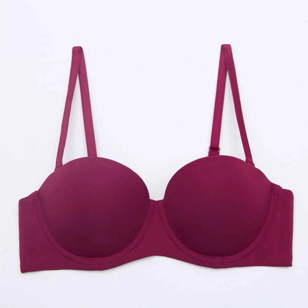 Seamless Half-Cup Push-Up Bra