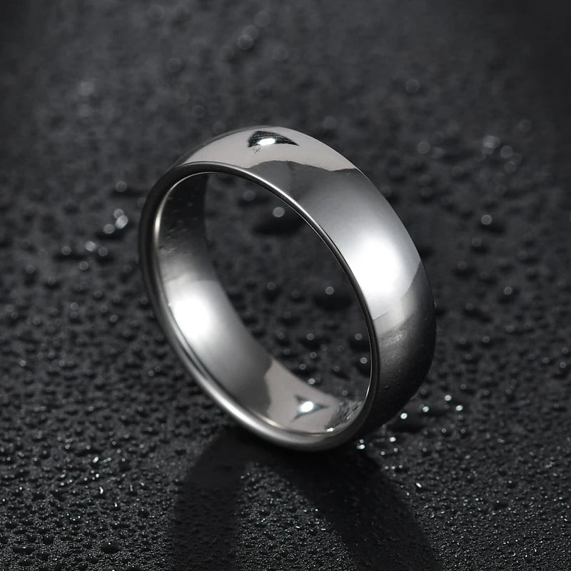 Personalized Sphere Glossy Ring - Stainless Steel - SHOPPERS' CASTLE