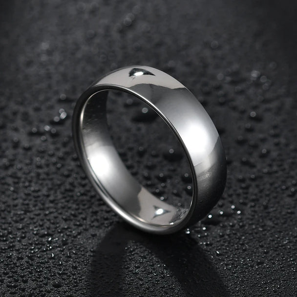 Personalized Sphere Glossy Ring - Stainless Steel - SHOPPERS' CASTLE