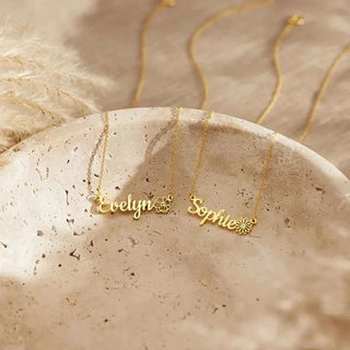 Customized Birthday Flower Name Clavicle Chain - Summer Travel