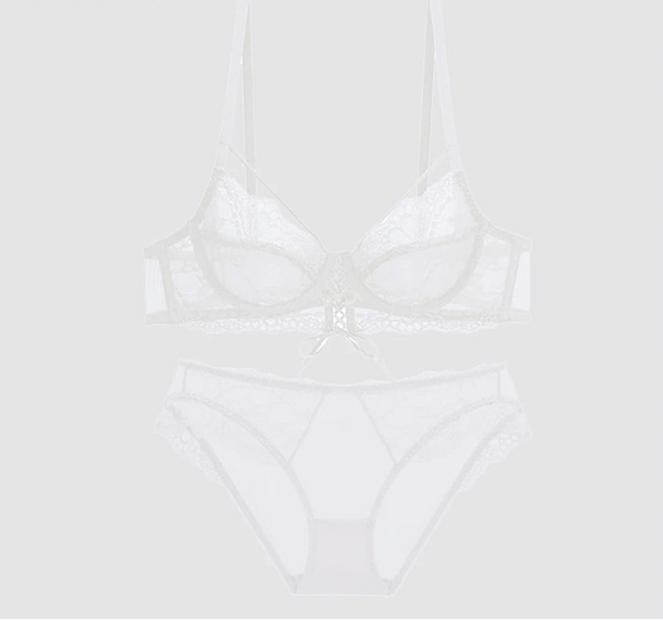 Bandage Transparent Bra Set - Plus Size C/D/E Cup - SHOPPERS' CASTLE