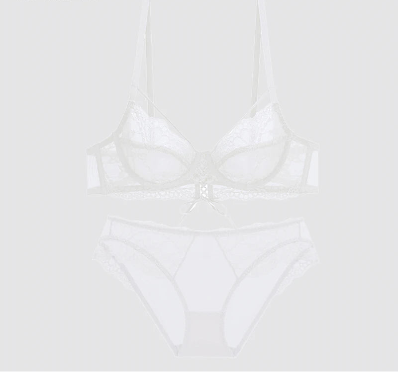 Bandage Transparent Bra Set - Plus Size C/D/E Cup - SHOPPERS' CASTLE