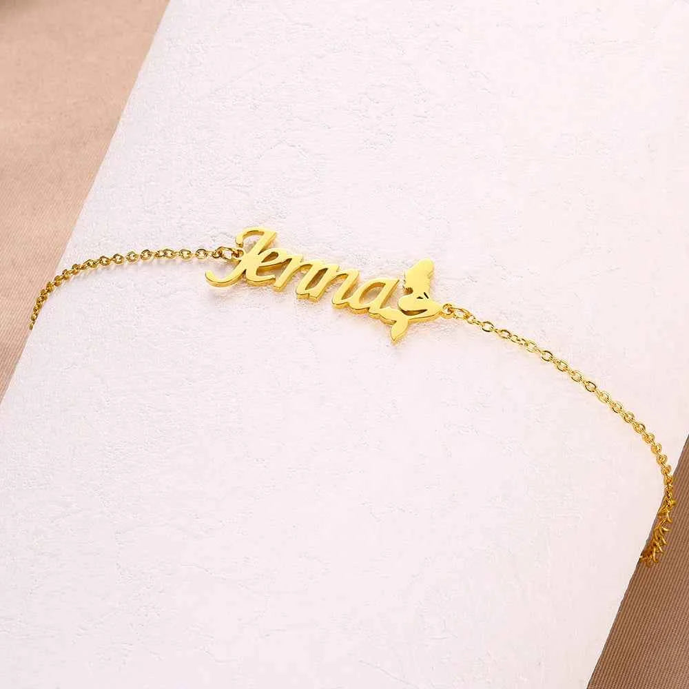 Customized Name Geometric Bracelet - Stainless Steel