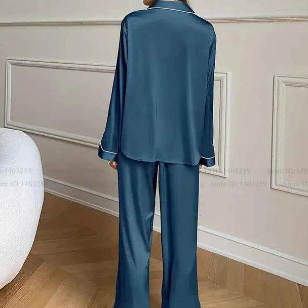 Ice Silk Pajama Set - SHOPPERS' CASTLE