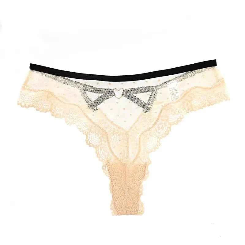 Embroidered Lace Low-Rise G-String