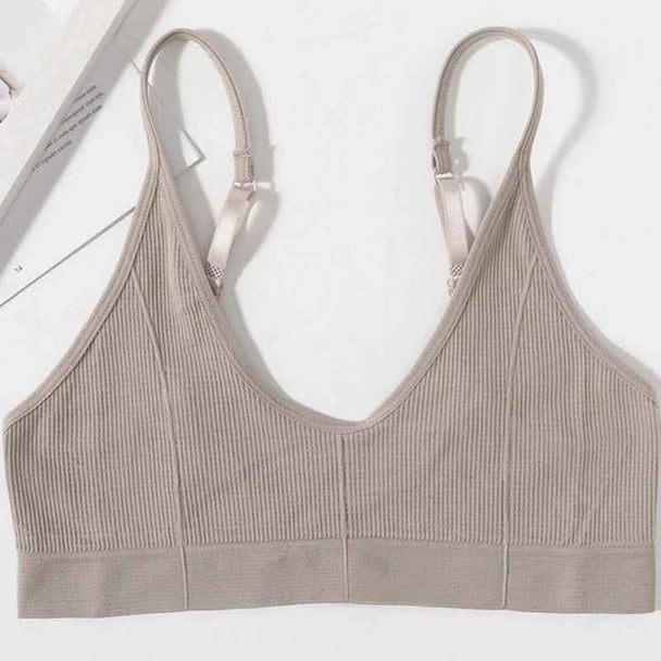 Seamless Ribbed Tube Bra