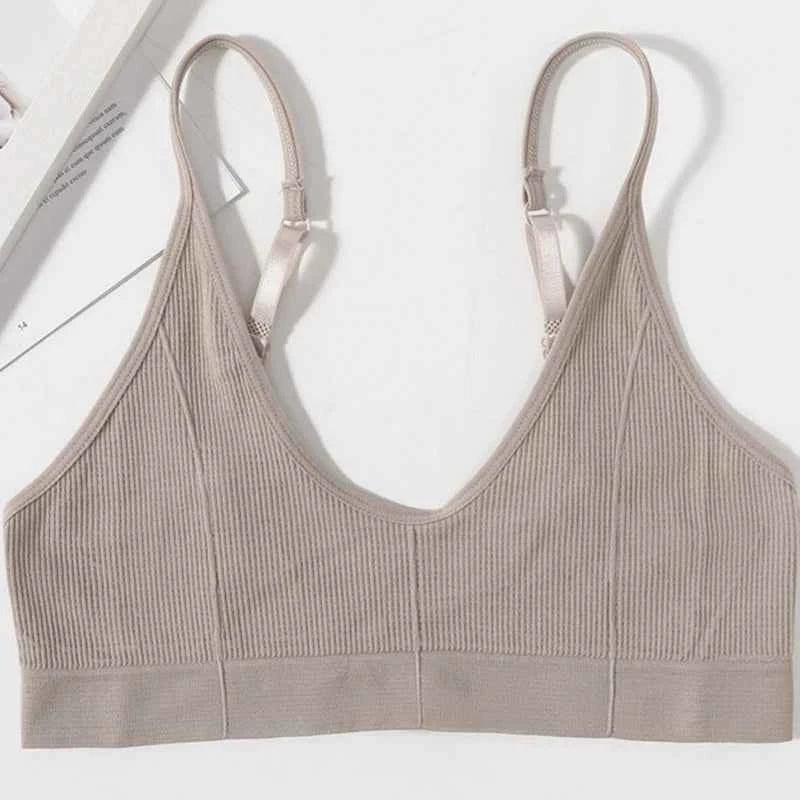 Seamless Ribbed Tube Bra