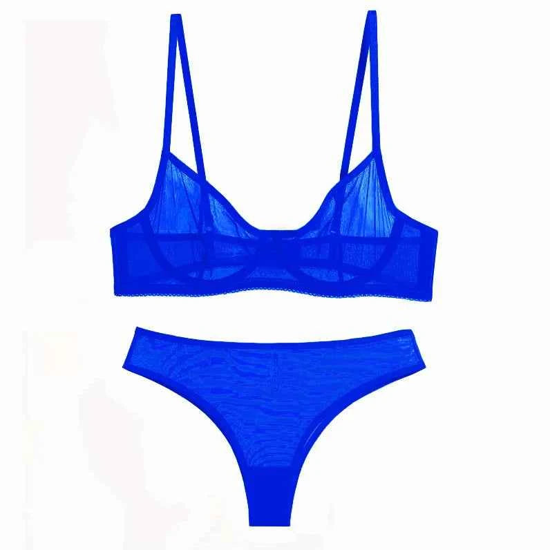 Mesh Transparent Ultra-Thin Bra Set