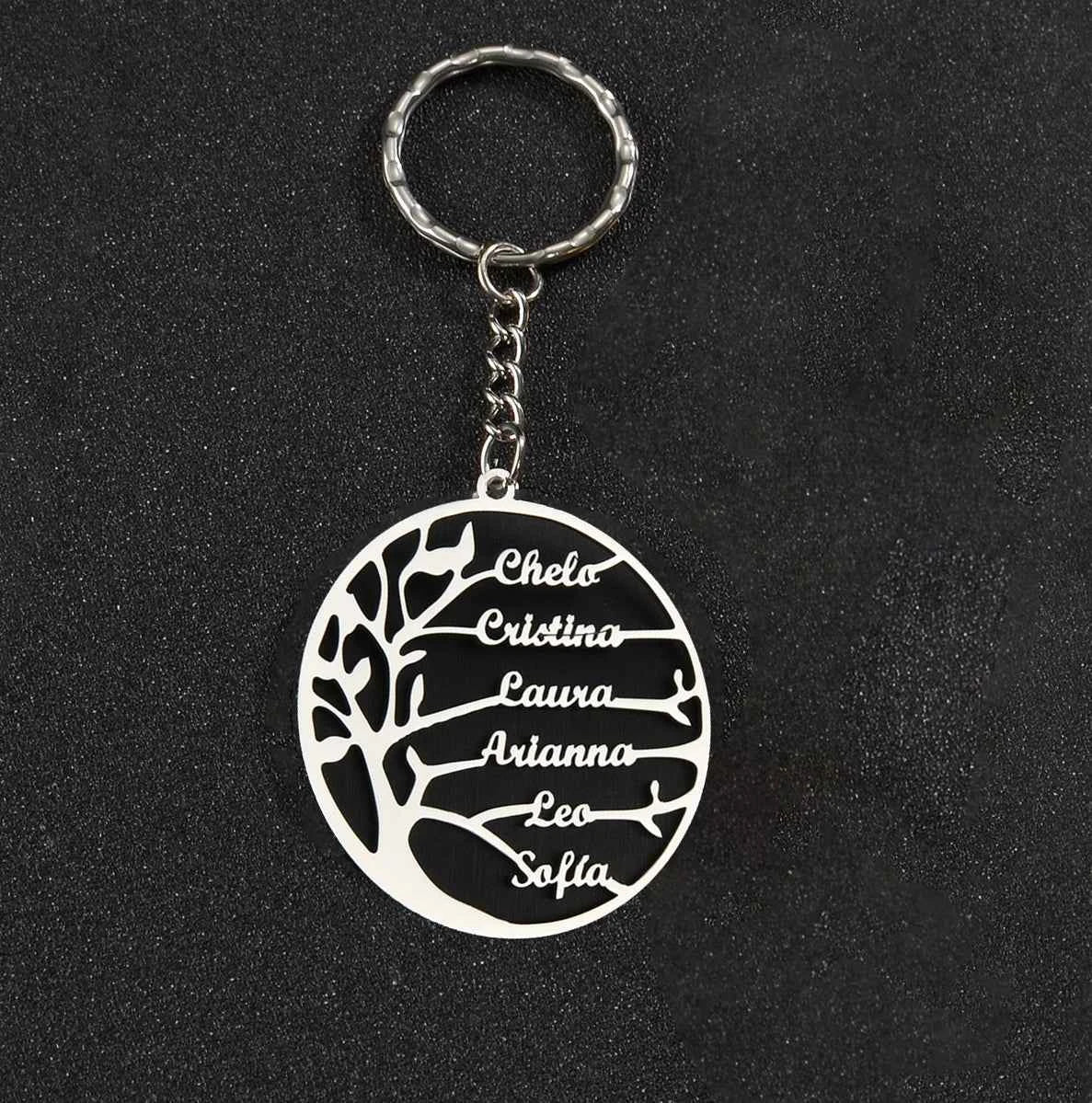 Personalized Name Heart Butterfly Keychain