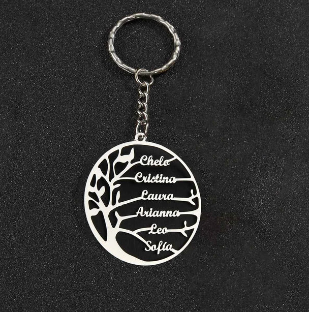 Personalized Name Heart Butterfly Keychain