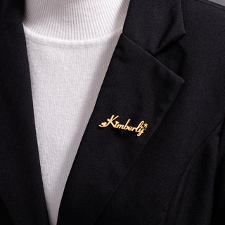 Personalized Name Logo Brooch - Butterfly Buckle Pin - SHOPPERS' CASTLE