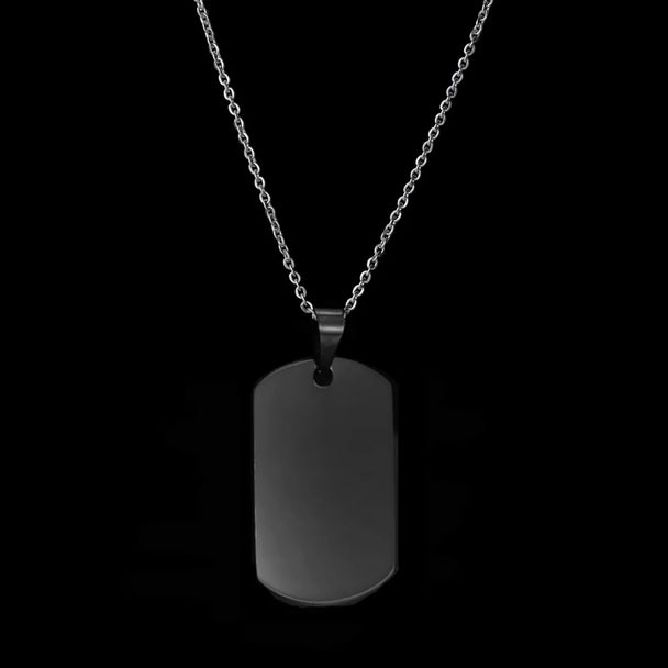 Custom Square Pendant Necklace - Engravable Text & Picture Design - SHOPPERS' CASTLE