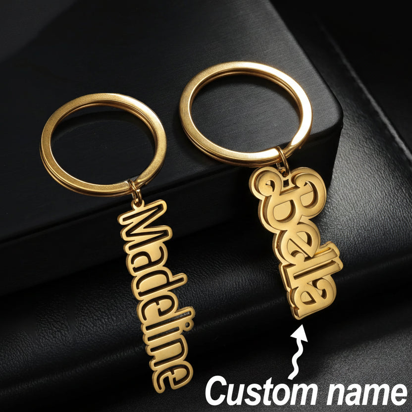 Custom Name Hollow Letter Keychain - SHOPPERS' CASTLE
