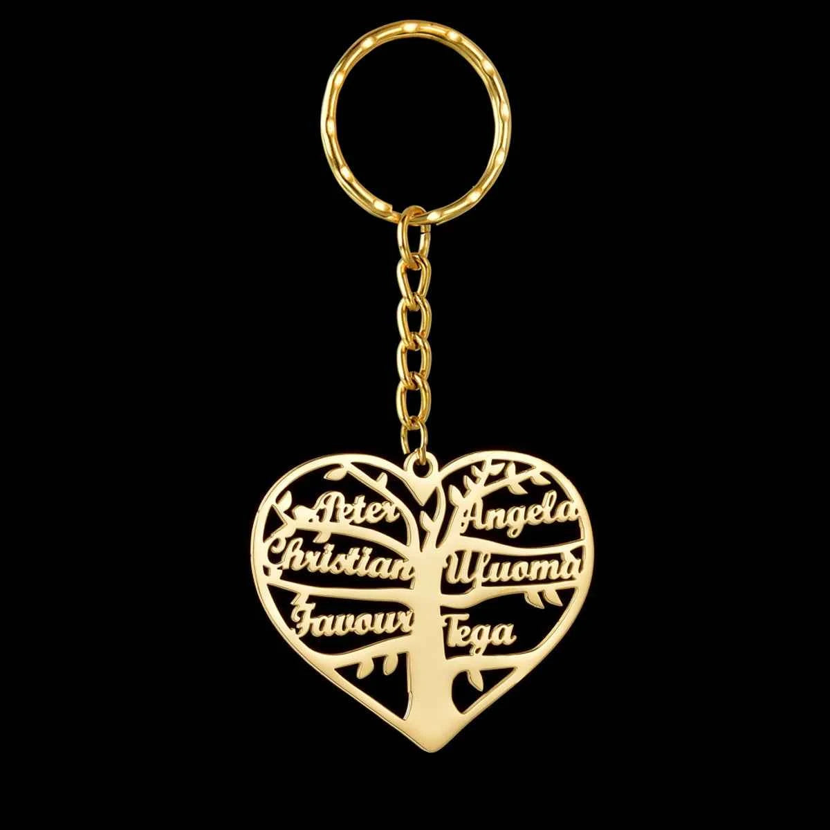 Personalized Name Heart Butterfly Keychain
