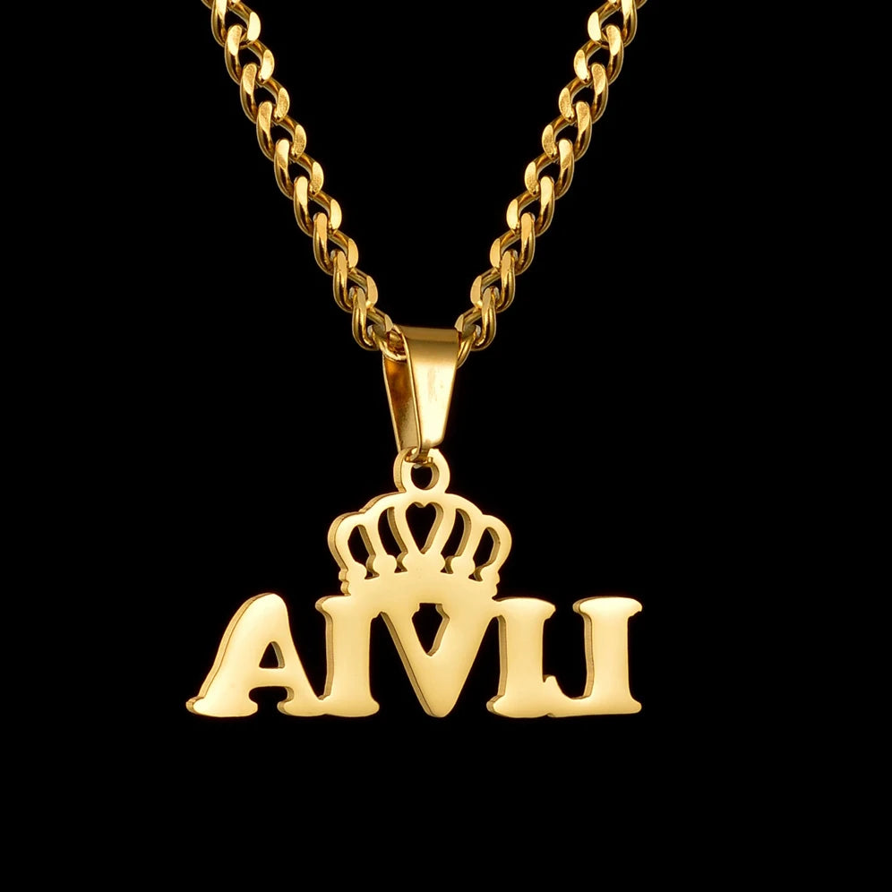 Personalized Name Detachable Pendant Necklace - Cuban Twists Chain - SHOPPERS' CASTLE