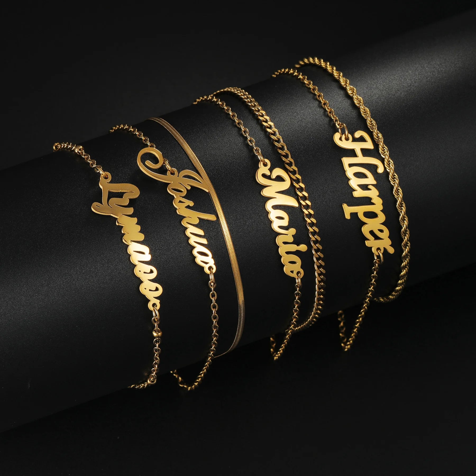 Personalized Name Anklet - 2 Layer 18cm Leg Chain - SHOPPERS' CASTLE