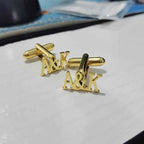 Custom Engraved Letter Name Cufflinks - Mens Wedding Gifts