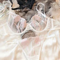 Ultra-Thin Lace Flowers Embroidery Bra & G-String Set